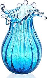 20,3 cm große Blasen-Vase aus geblasenem Glas,