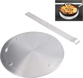 20 cm Induktion Adapterplatte, Edelstahl