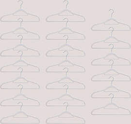 20er Set Kleiderbügel Palou Beige Leinen - Sklum