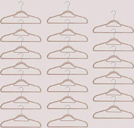 20er Set Kleiderbügel Palou Braun Weizen - Sklum