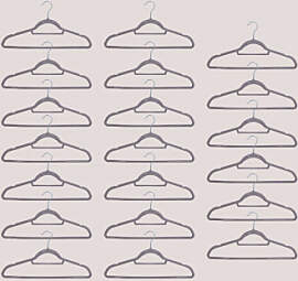 20er Set Kleiderbügel Palou Helles Grau - Sklum