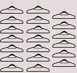 20er Set Kleiderbügel Palou Schwarz - Sklum