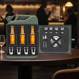 20L Freistehender Vintage-Weinschrank in