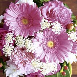 20 Lunch Servietten Gerbera pink Blumen Geburtstag 