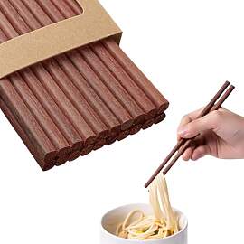 20 Paar Rutschfeste Essstäbchen aus Holz,