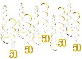 20 Stück Deko Goldene Hochzeit 50.