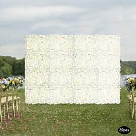 20 Stück künstliche Blumenwand, weiße