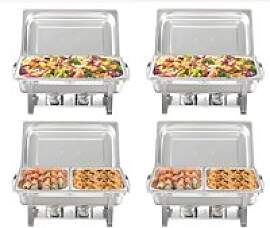 2/4er-Pack 8QT Chafing Dish Buffetset Edelstahl