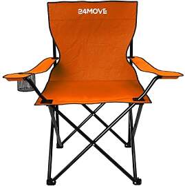 24MOVE® Faltstuhl orange Campingstuhl Anglerstuhl 