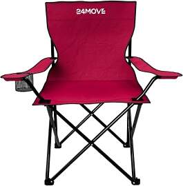 24MOVE® Faltstuhl rot Campingstuhl Anglerstuhl