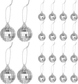 24 Stück Discokugel Spiegelkugel, Discokugel Deko 