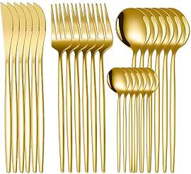24teiliges Besteck-Set, Edelstahl-Besteck-Set,