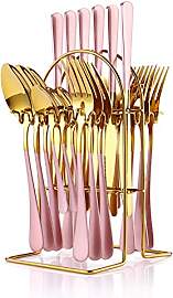 24-teiliges Flatware Set, Edelstahl Besteck Set