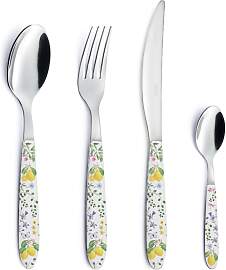 24 tlg. Besteckset FLEURS ET CITRONS Zitronen