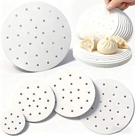 250 Stück Dim Sum Papier, Rundes Backpapier