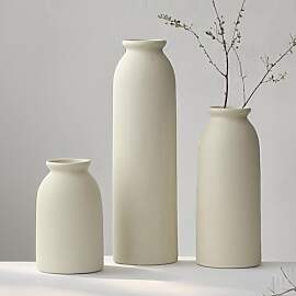 25 cm, Keramik Vasen Set 3er, Kleine Blumenvasen