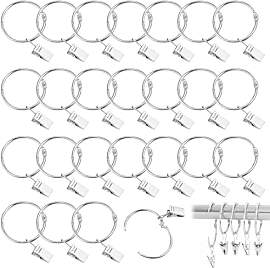 25 Stück Metall Gardinenringe mit Clips, 32mm