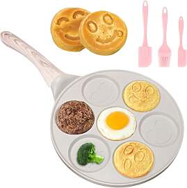 26cm Pancake Pfanne Antihaft: Sieben Löcher Crepe 