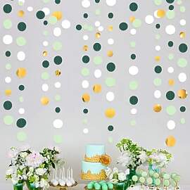 26Ft Polka Dots Girlanden Hängende Papier Kreis