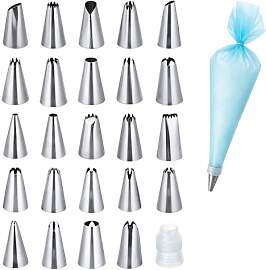 26 Stück Spritztüllen Düsen-Sets, 24 Profi