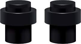 2 er Set Türstopper aus Edelstahl für Boden oder 