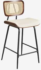 2er-pack Barhocker Aus Holz, Rattan Und