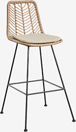 2er-pack Barhocker Aus Synthetischem Rattan Gouda