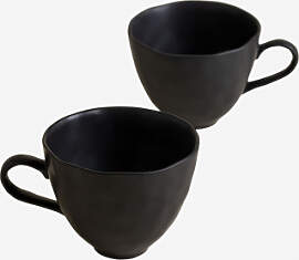 2er-pack Becher 40 Cl Aus Steingut Belvere Schwarz 