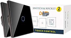 2er-Pack CNBINGO Touch Lichtschalter unterputz -