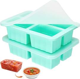 2er-Pack Extragroße Silikon Gefriertablett, 4