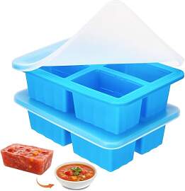 2er-Pack Extragroße Silikon Gefriertablett, 4