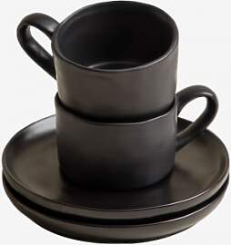 2er-pack Kaffeetassen 10 Cl Mit Untertasse Belvere 
