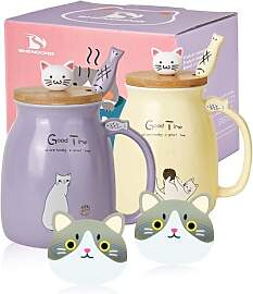 2er-Pack Katzenbecher Niedliche Kaffeetassen aus