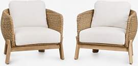2er-pack Leilan-gartensessel Aus Akazienholz Und