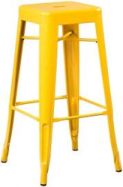 2er-pack Stapelbare Barhocker Aus Stahl Lix Gelb