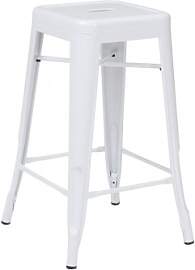 2er-pack Stapelbare Barhocker Aus Stahl Lix Weiss
