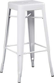 2er-pack Stapelbare Barhocker Aus Stahl Lix Weiss
