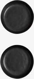2er-pack Tiefe Teller Aus Steingut Belvere Schwarz 
