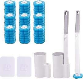 2er Set Einweg Toilettenbürsten mit Wandmontage,