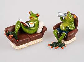 2er Set Froschhausen Froschpaar Feierabend im