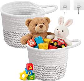 2er Set Hängekörbe 15×15 cm, Geflochtener