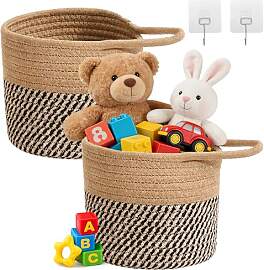 2er Set Hängekörbe 15×15 cm, Geflochtener