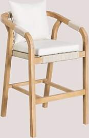 2er-set Hohe Hocker Aus Akazienholz Dubai