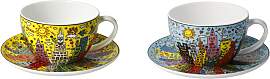 2er Set James Rizzi Tassen mit Untertasse 250ml