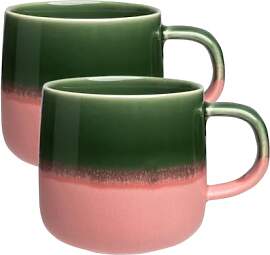 2er Set Keramik-Tasse Industrial für Kaffee, Tee, 