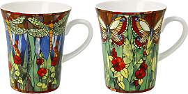 2er Set Louis Comfort Tiffany Becher Schmetterling 