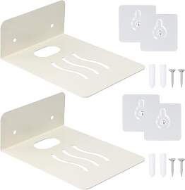 2er-Set Mini Wandregal Weiß,15.5cm Schwebendes