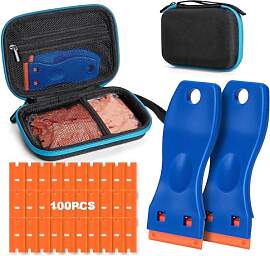 2er Set Plastikschaber mit 100 Klingen -