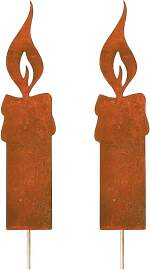 2er Set Rost Weihnachten Deko Outdoor, Groß Rost