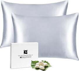 2er Set Seidenkissenbezug 40x80, Ravmix